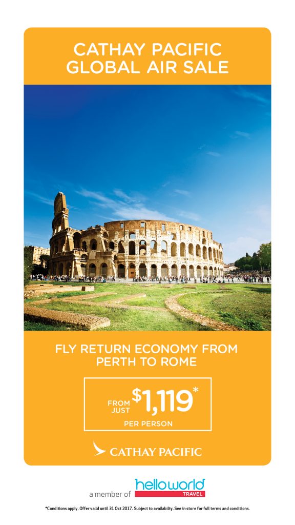 Helloworld Cathay Pacific Early Bird Sale
