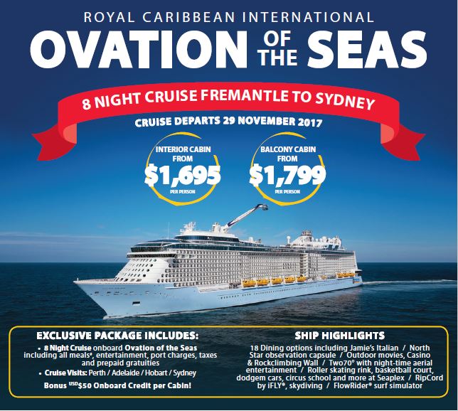 Ovation of the Seas - Fremantle to Sydney