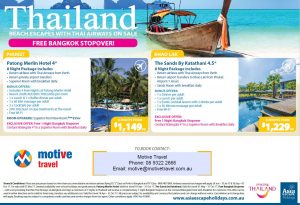 Asia Escape Holidays Thailand package special 26Feb'17