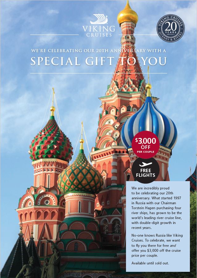 Russia with Viking Cruises 20th Anniversary Special Apr'17