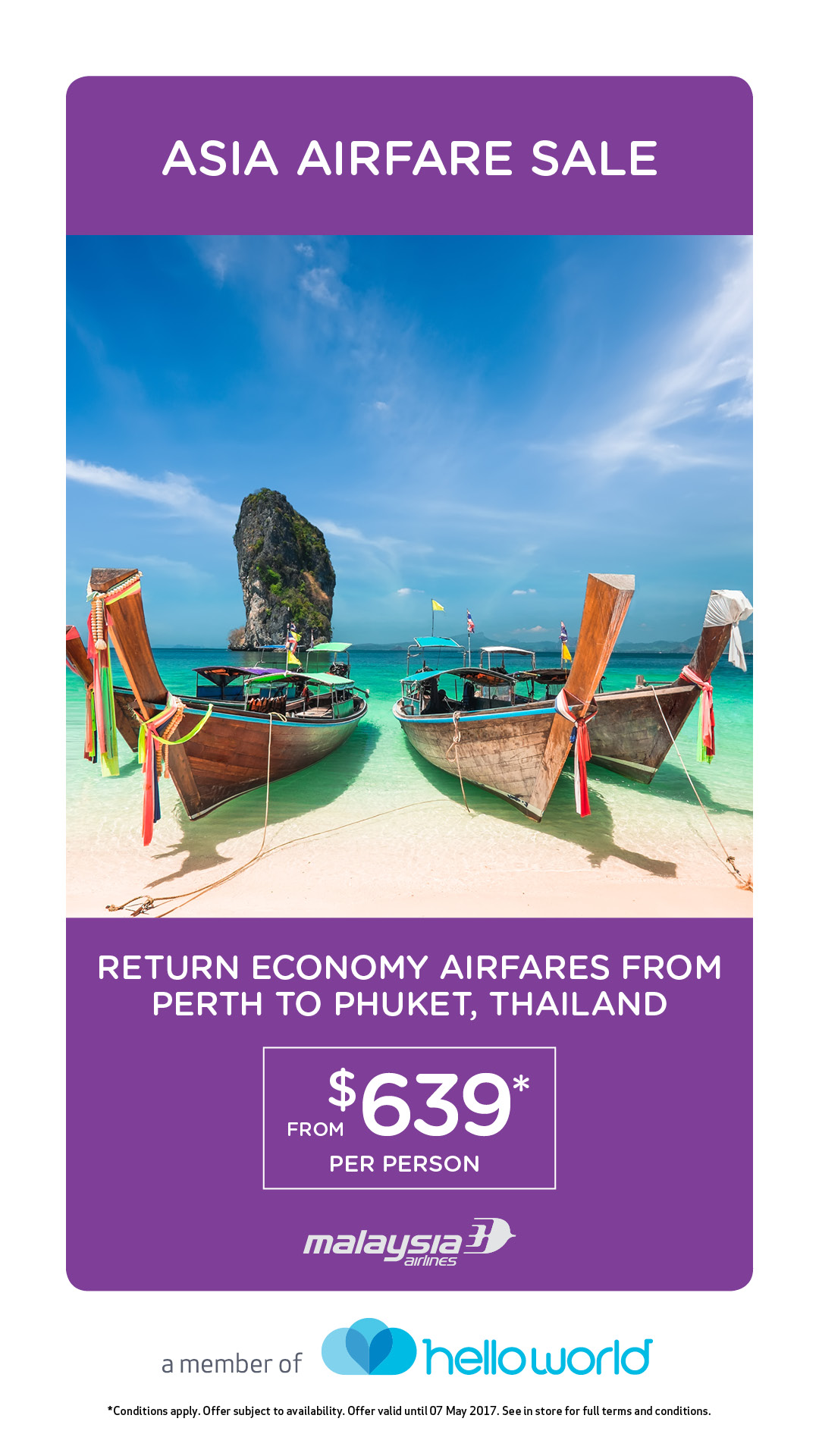 Malaysia Airlines Helloworld Asia Sale
