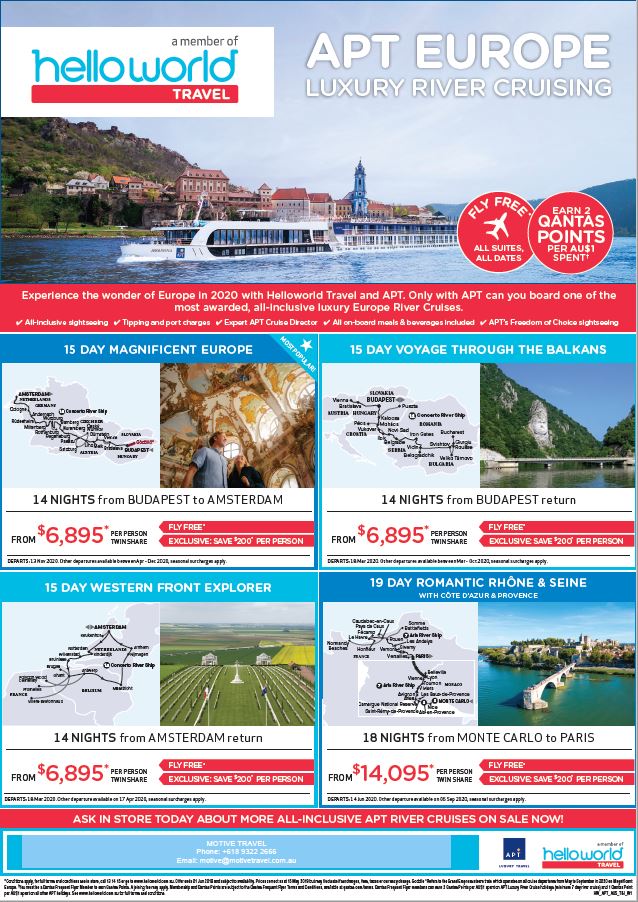 Helloworld APT Europe Luxury River Cruising flyer