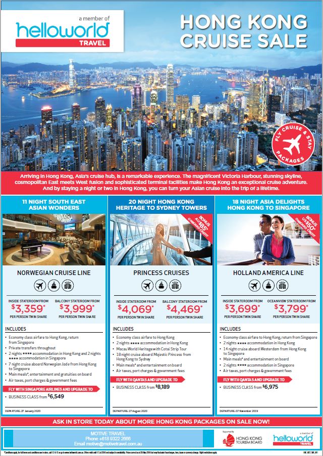 Helloworld Hong Kong Cruise Sale flyer