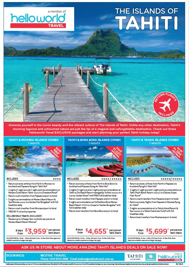 Helloworld The Island of Tahiti flyer