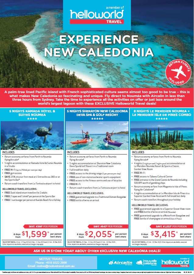 new caledonia travel deals