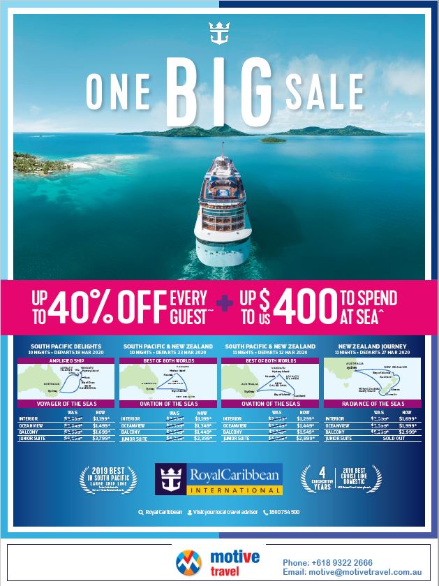 Helloworld Royal Caribbean Wave Offer flyer