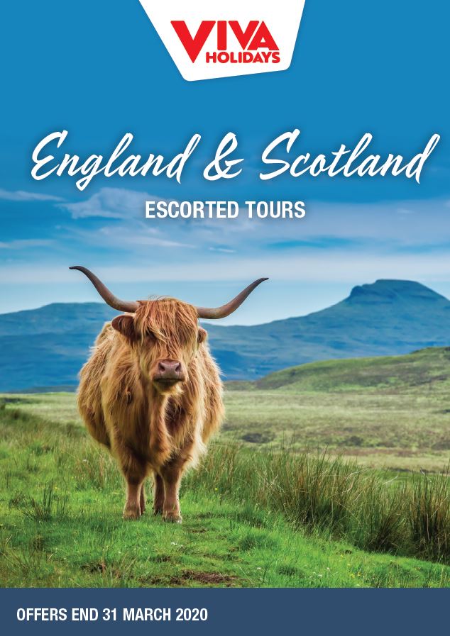 Helloworld England and Scotland Escorted Tours brochure cover