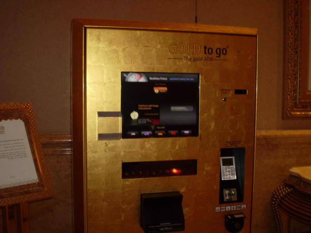 A gold ATM in Abu Dhabi